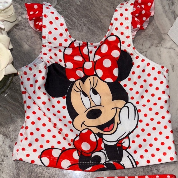 Disney Red Polka Dot Minnie Mouse Swimsuit Set - Picture 5 of 5